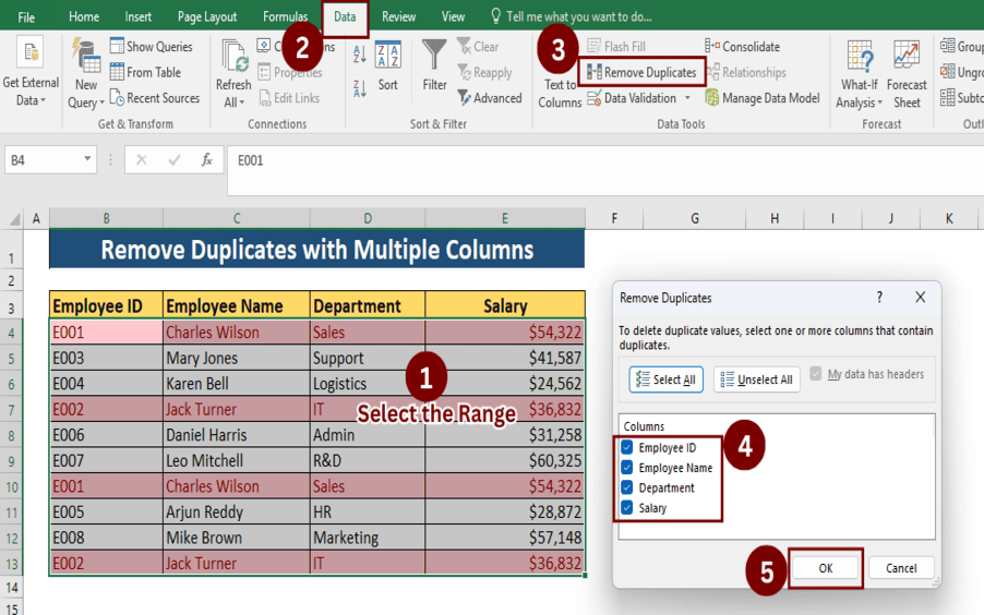 How to Remove Duplicates in Excel